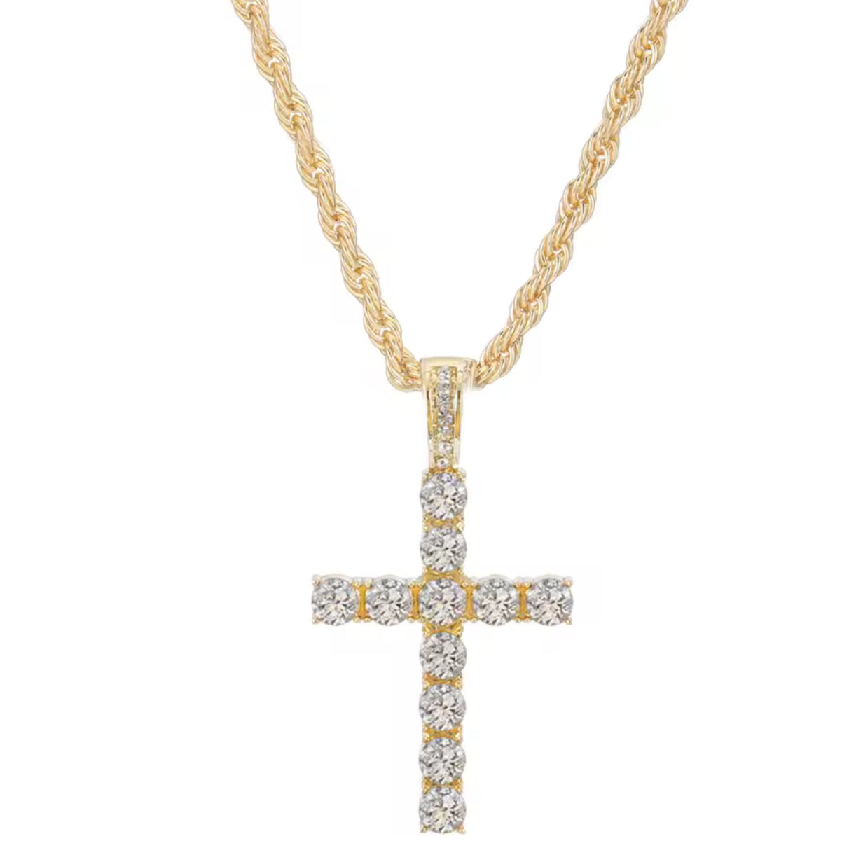 Collana Croce Luxury con Zirconi