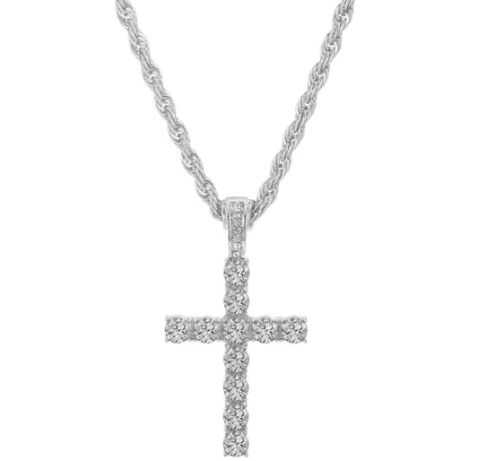 Collana Croce Luxury con Zirconi