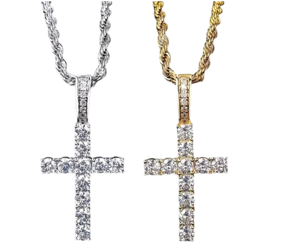 Collana Croce Luxury con Zirconi