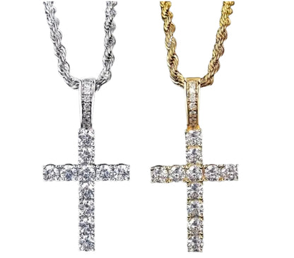 Collana Croce Luxury con Zirconi