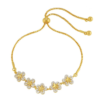 Bracciale Fiore di Cristallo – Oro e Zirconi